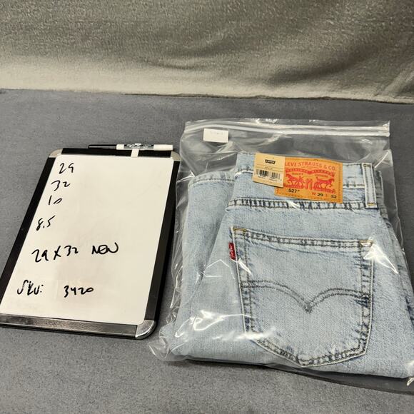 Levi's 527 Jeans Mens 29x32 ACTUAL Slim Bootcut Fit Light Wash Blue Denim NEW - Picture 9 of 9